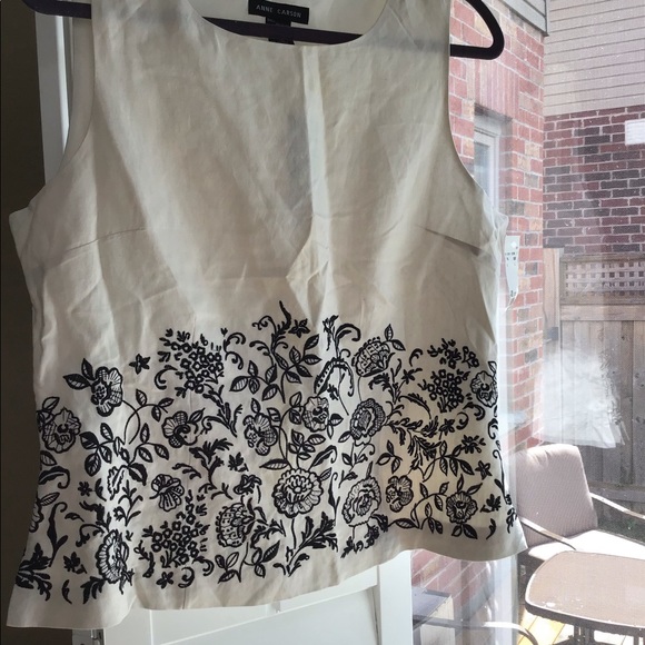 Blouse new never worn 55% silk 45% linen - Picture 9 of 14